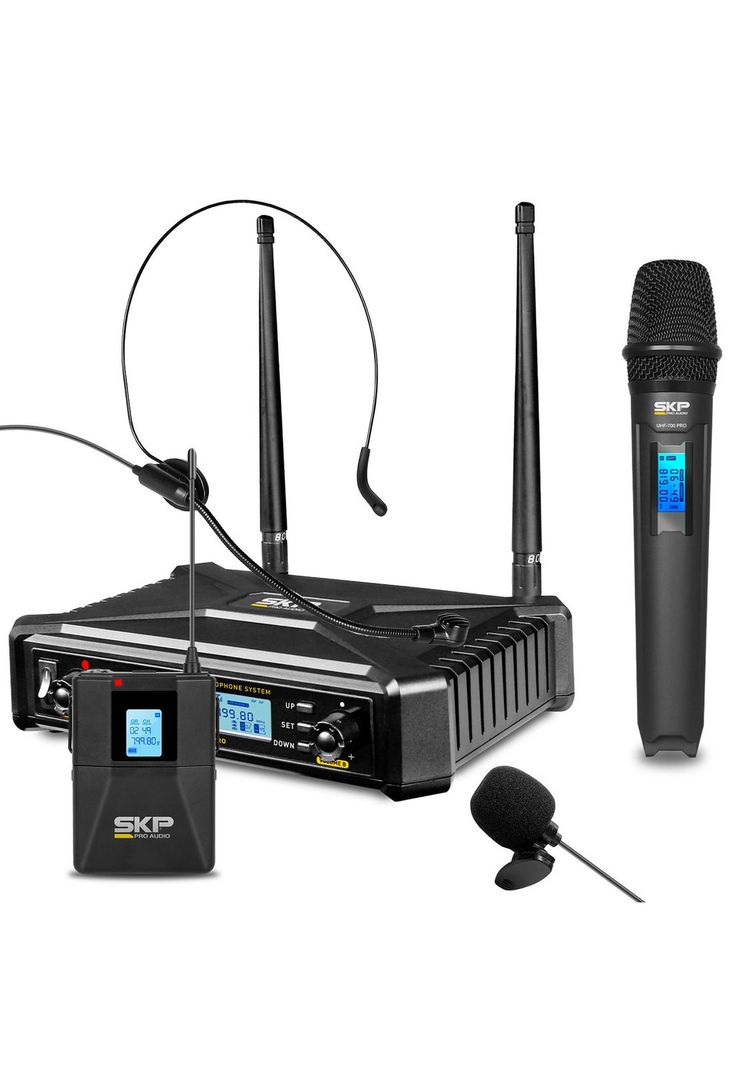 Kit Micrófono Inalámbrico MultiFrec. SKP UHF 700PRO-0