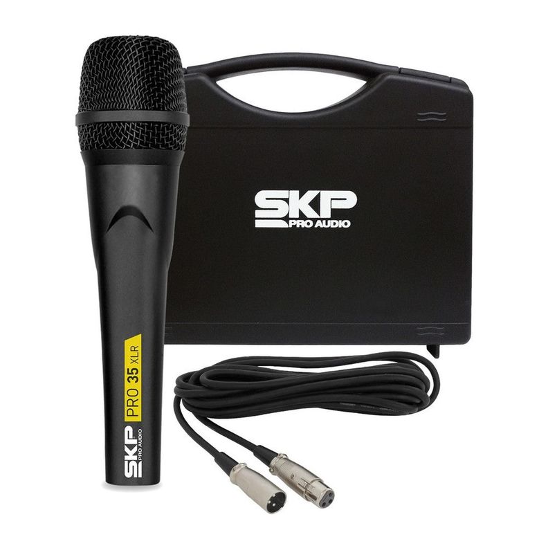 MICROFONO DE MANO SKP PRO 35 XLR Negro