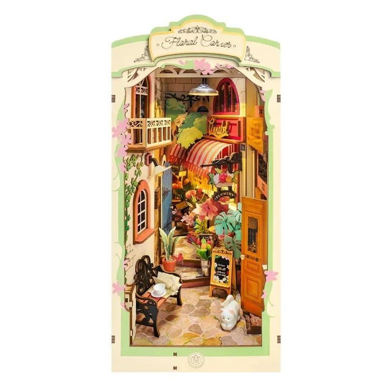 Booknook 3D "Floral Corner" - Rincon Floral para Armar con Luz Tactil (Rolife)