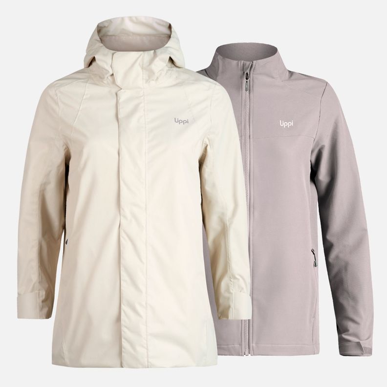 Chaqueta Mujer Smart Protect Fusion 3 Jacket Crema/Malva Lippi-0