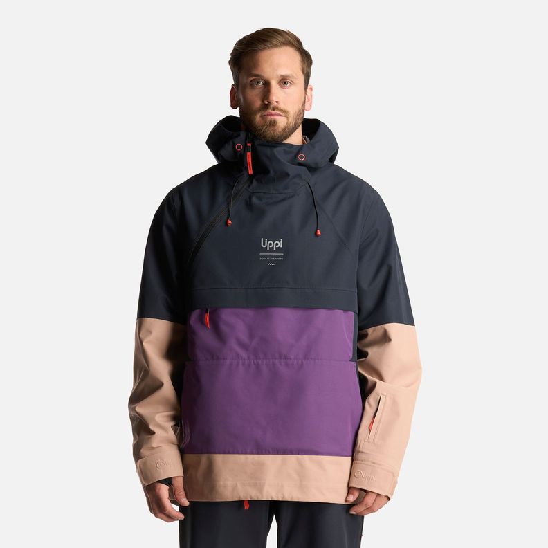 Chaqueta Hombre Black Hill 14 zip B-Dry Jacket Morado Lippi-1
