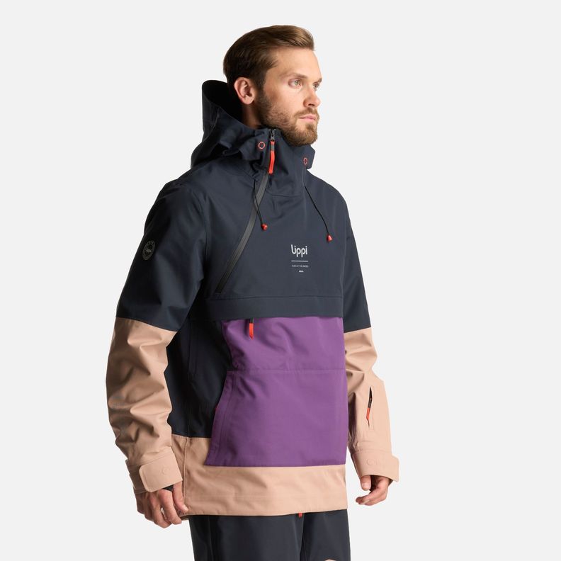 Chaqueta Hombre Black Hill 14 zip B-Dry Jacket Morado Lippi-2