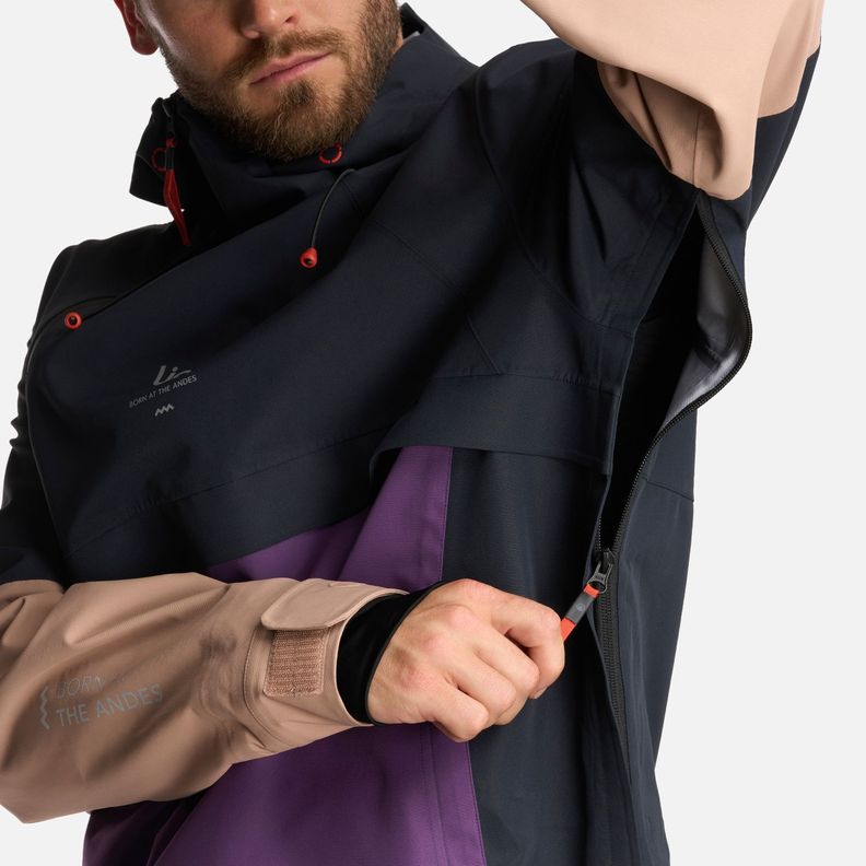 Chaqueta Hombre Black Hill 14 zip B-Dry Jacket Morado Lippi-6