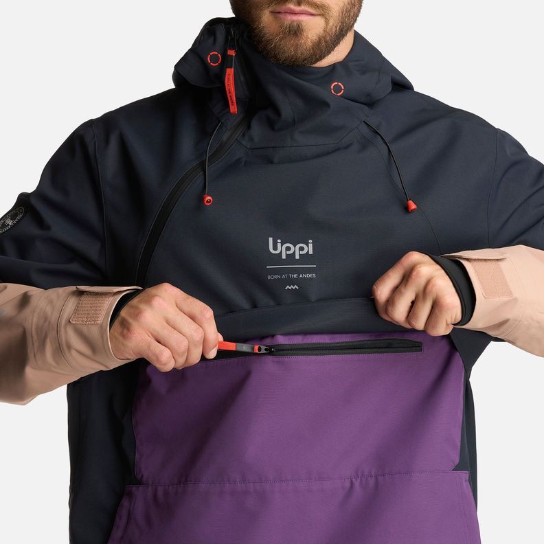 Chaqueta Hombre Black Hill 14 zip B-Dry Jacket Morado Lippi-7