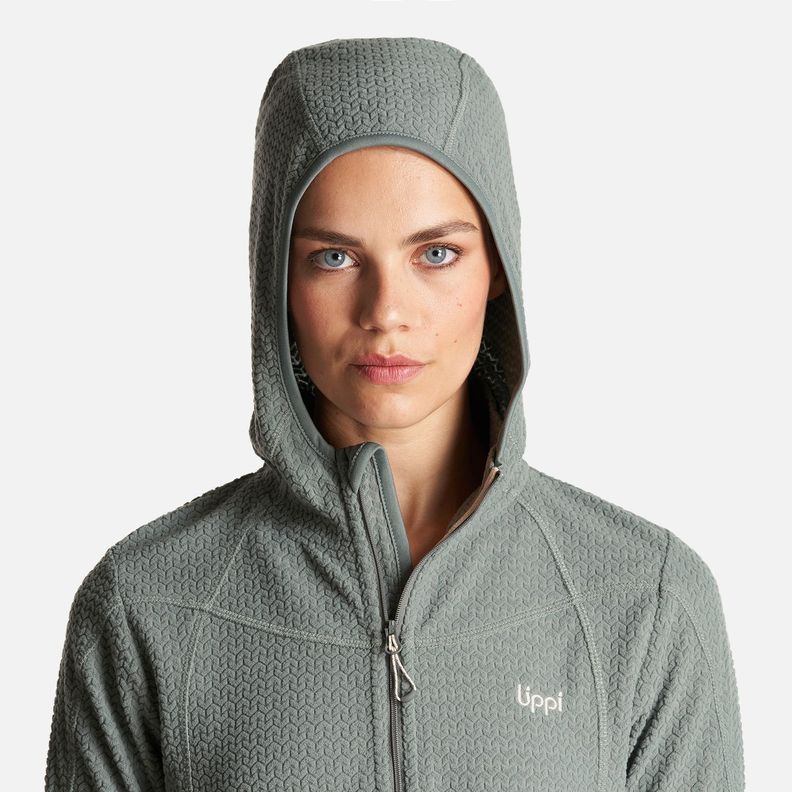 Poleron Mujer Jacaranda Nano-F 14 Zip Hoody Jade Lippi I23-3