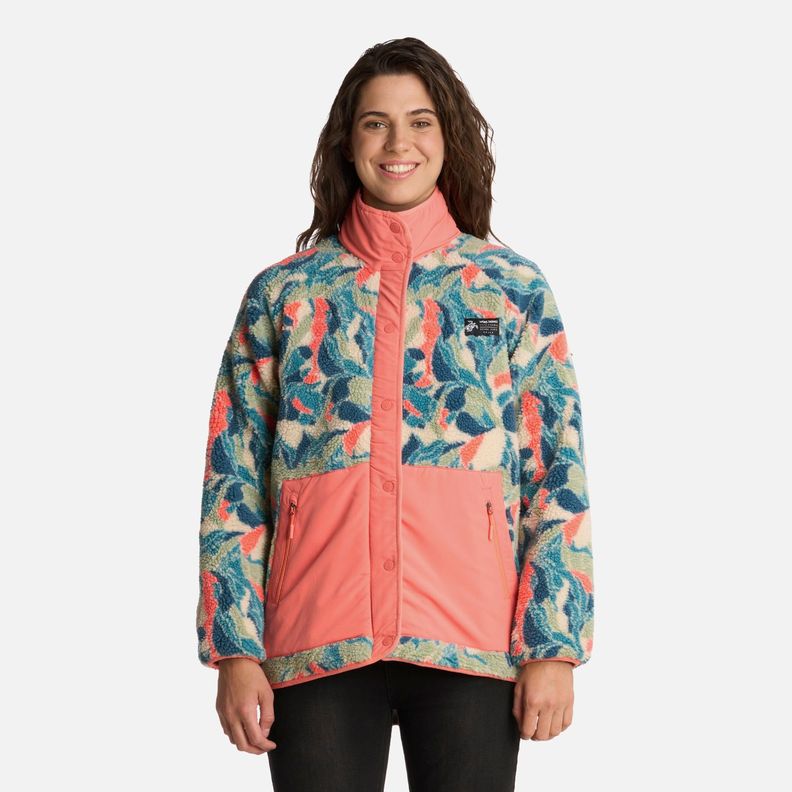 Polerón Mujer Zip-porrito Print Taupe Haka Honu I25-0