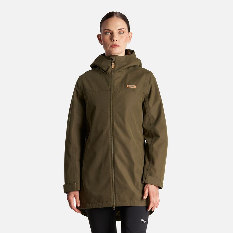 Chaqueta Mujer Citizen Warm B-Dry Hoody Jacket Verde Militar Lippi-1