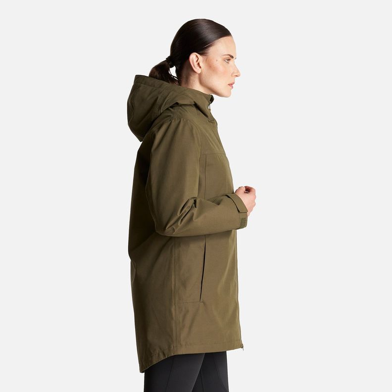 Chaqueta Mujer Citizen Warm B-Dry Hoody Jacket Verde Militar Lippi-3