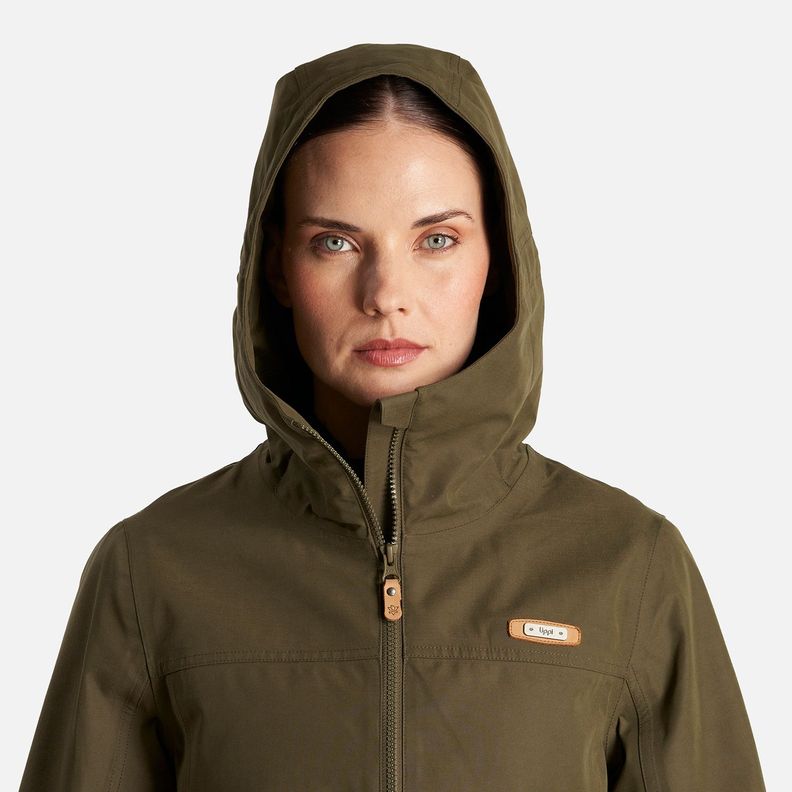 Chaqueta Mujer Citizen Warm B-Dry Hoody Jacket Verde Militar Lippi-6