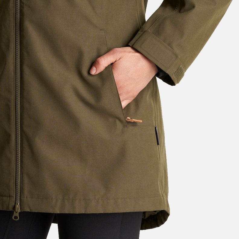 Chaqueta Mujer Citizen Warm B-Dry Hoody Jacket Verde Militar Lippi-7