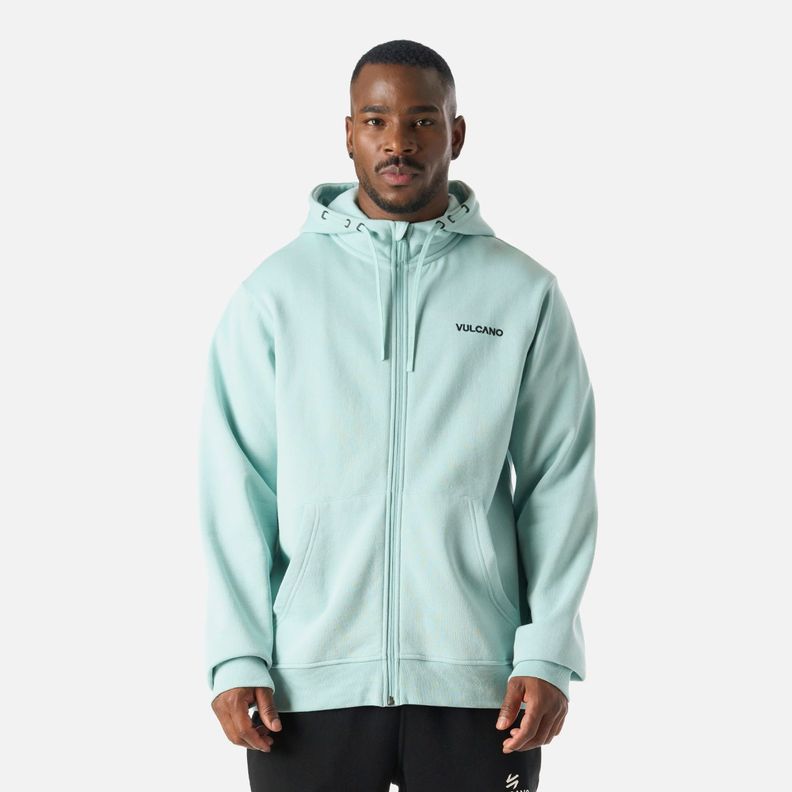 Polerón Hombre Cool Down Full Zip Hoody Jade Vulcano-0