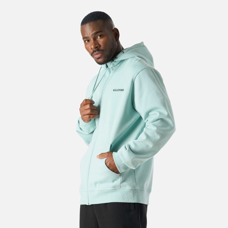 Polerón Hombre Cool Down Full Zip Hoody Jade Vulcano-1