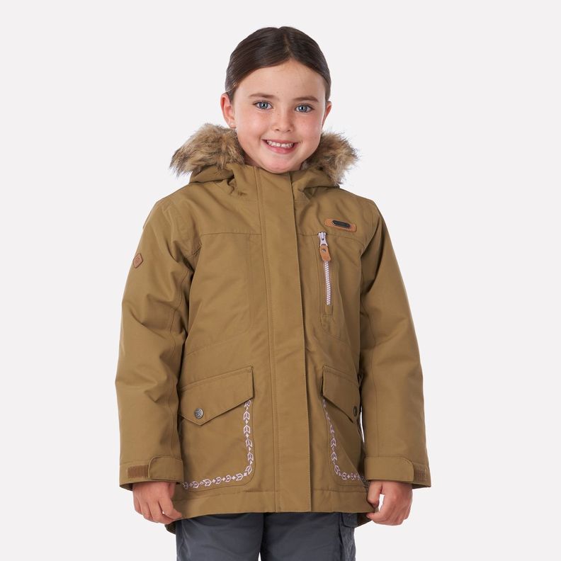 Chaqueta Niña Roble B-Dry Hoody Jacket Café Pardo Lippi-1