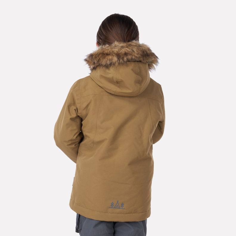 Chaqueta Niña Roble B-Dry Hoody Jacket Café Pardo Lippi-2