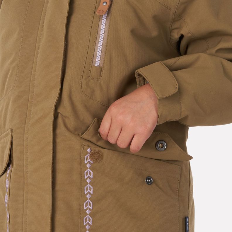 Chaqueta Niña Roble B-Dry Hoody Jacket Café Pardo Lippi-4