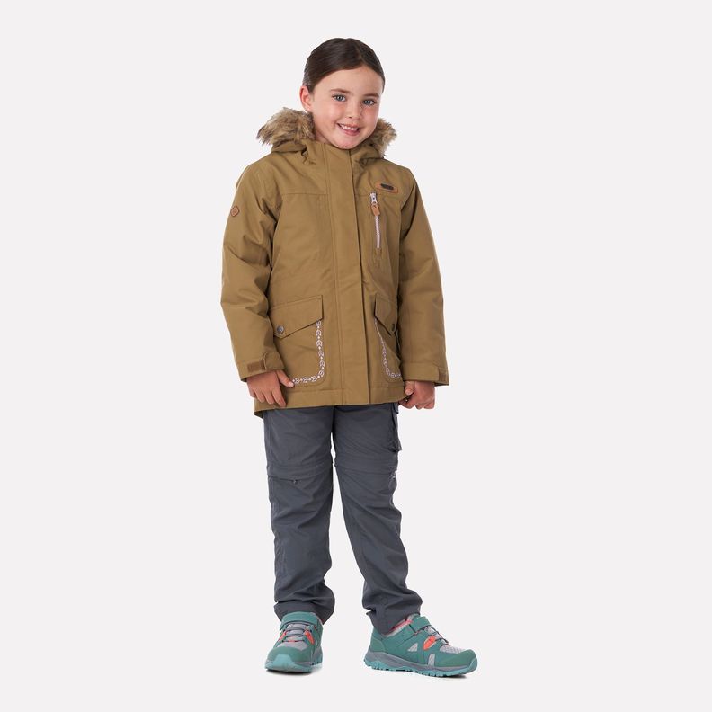 Chaqueta Niña Roble B-Dry Hoody Jacket Café Pardo Lippi-5