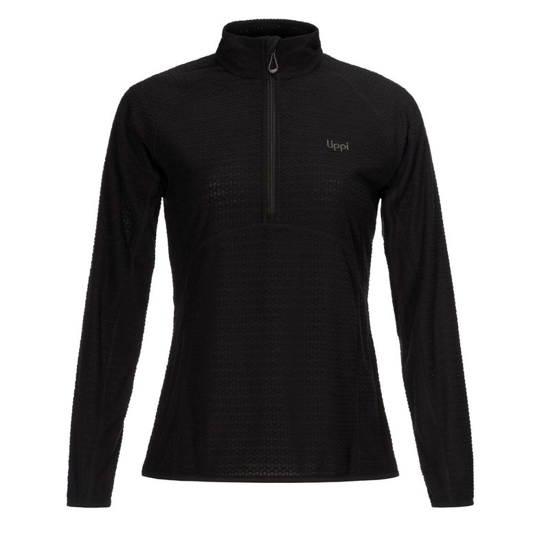 Poleron Mujer Jacaranda Nano-F 14 Zip Negro Lippi V23-0