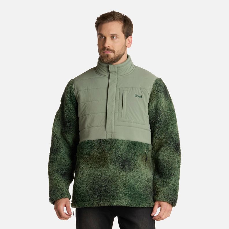 Polar Hombre Glaciar Sherpa-Pro 14 Zip Print Jade Lippi I25-0
