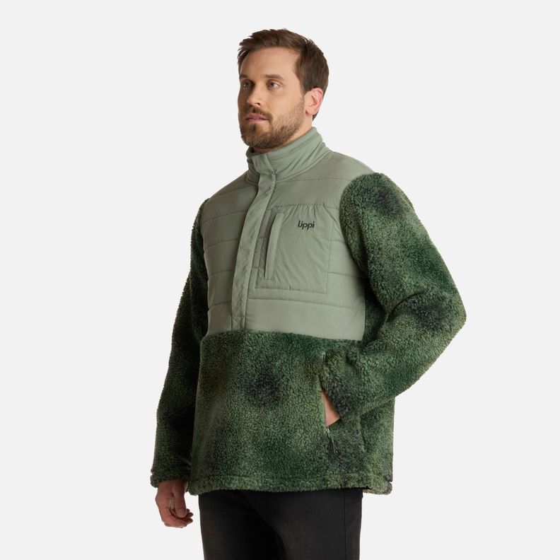Polar Hombre Glaciar Sherpa-Pro 14 Zip Print Jade Lippi I25-1