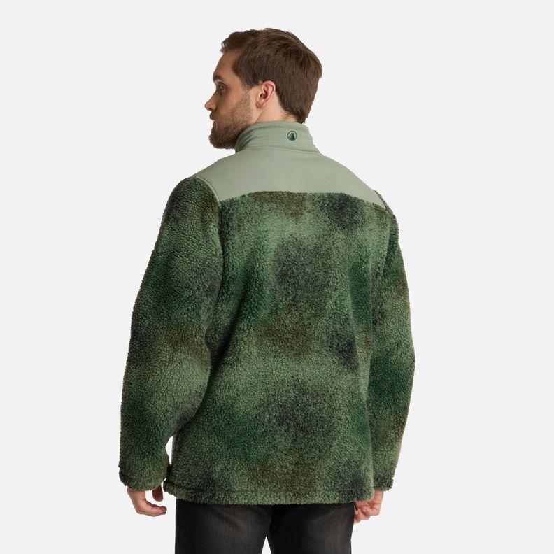 Polar Hombre Glaciar Sherpa-Pro 14 Zip Print Jade Lippi I25-2