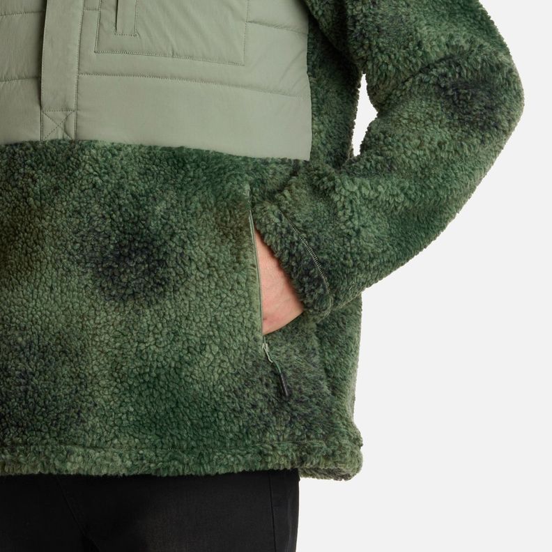 Polar Hombre Glaciar Sherpa-Pro 14 Zip Print Jade Lippi I25-4