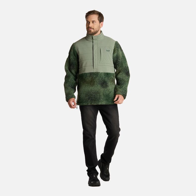 Polar Hombre Glaciar Sherpa-Pro 14 Zip Print Jade Lippi I25-6
