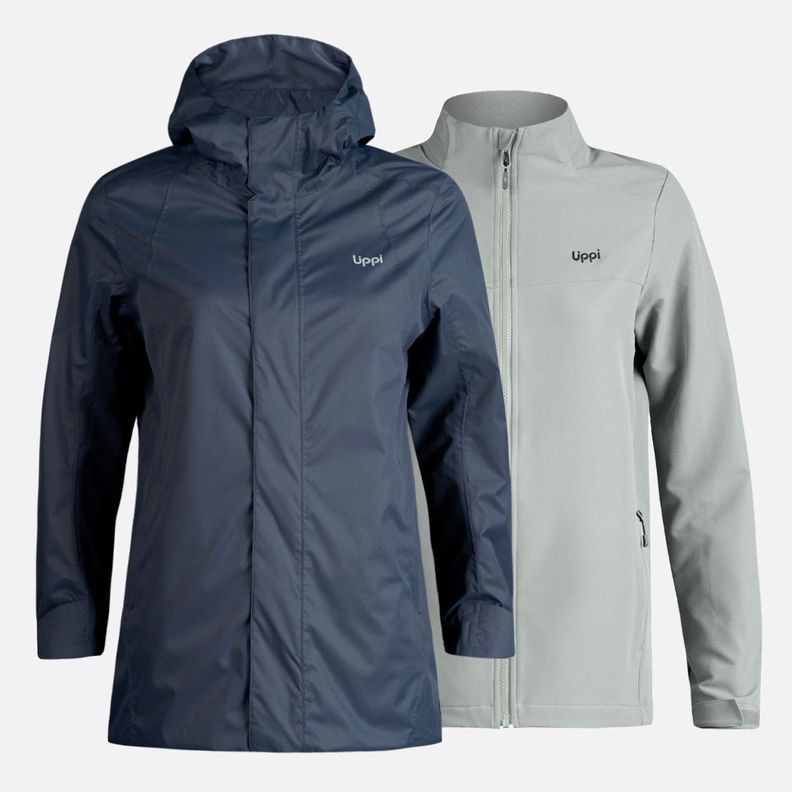 Chaqueta Mujer Smart Protect Fusion 3 Jacket Azul Noche/Jade Lippi-0