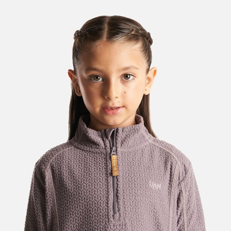 Poleron Niña Saltamontes Nano-F 14 Zip Malva Lippi I23-4