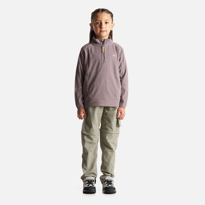 Poleron Niña Saltamontes Nano-F 14 Zip Malva Lippi I23-5