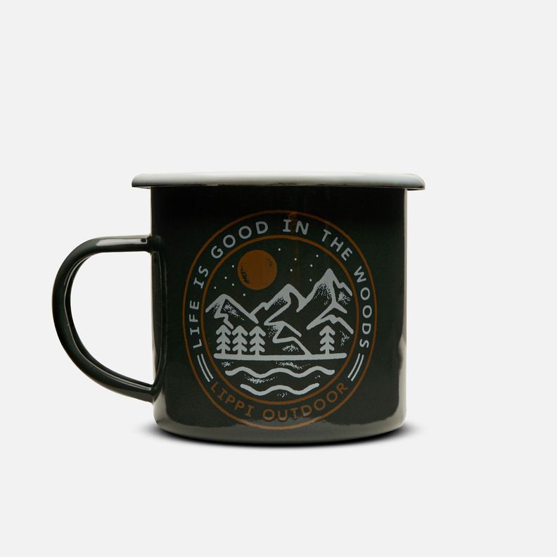 Tazón Unisex Mountain Vintage Mug Negro Lippi-0