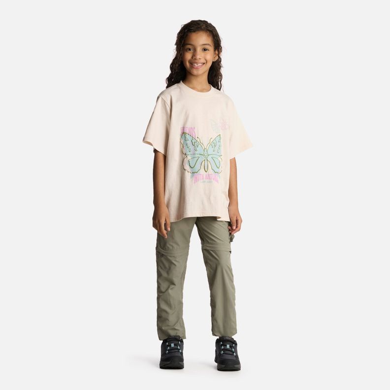 Polera Niña Butterfly Oversize T-Shirt Marfil Lippi-4