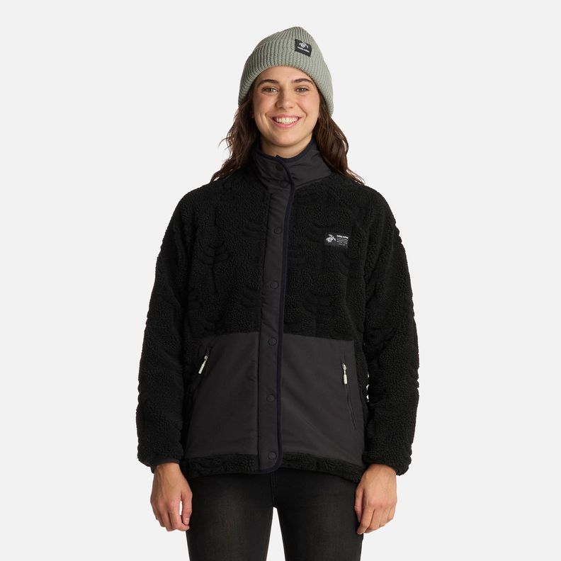 Polerón Mujer Zip-porrito Negro Haka Honu I25-0