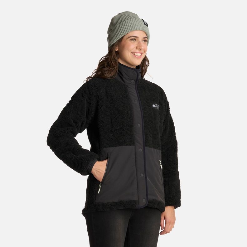 Polerón Mujer Zip-porrito Negro Haka Honu I25-1