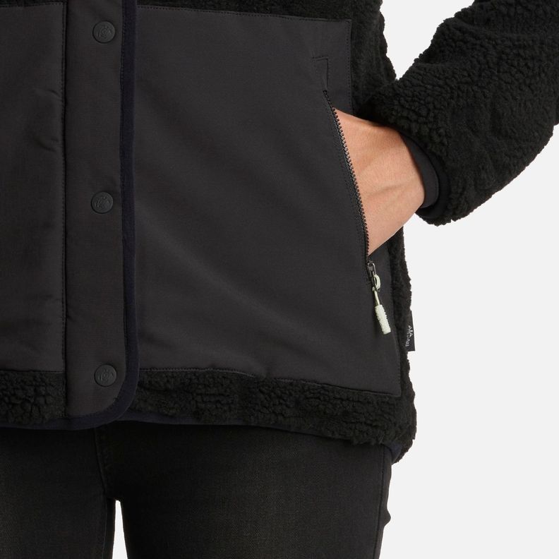 Polerón Mujer Zip-porrito Negro Haka Honu I25-4