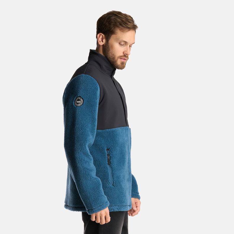 Chaqueta Hombre Glaciar Sherpa-Pro 1/4 Zip Jacket Petroleo Lippi-3