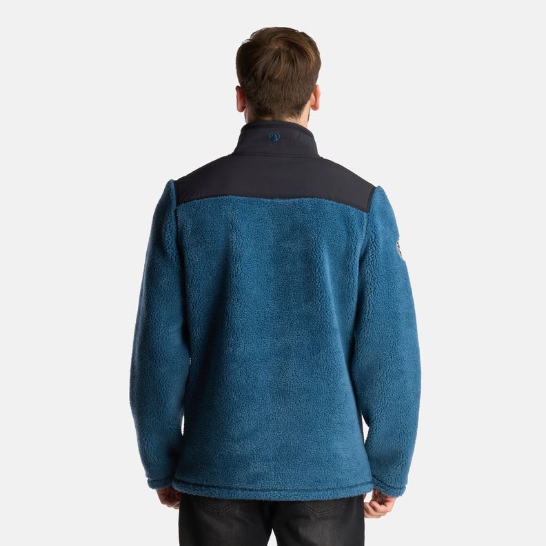Chaqueta Hombre Glaciar Sherpa-Pro 1/4 Zip Jacket Petroleo Lippi-4