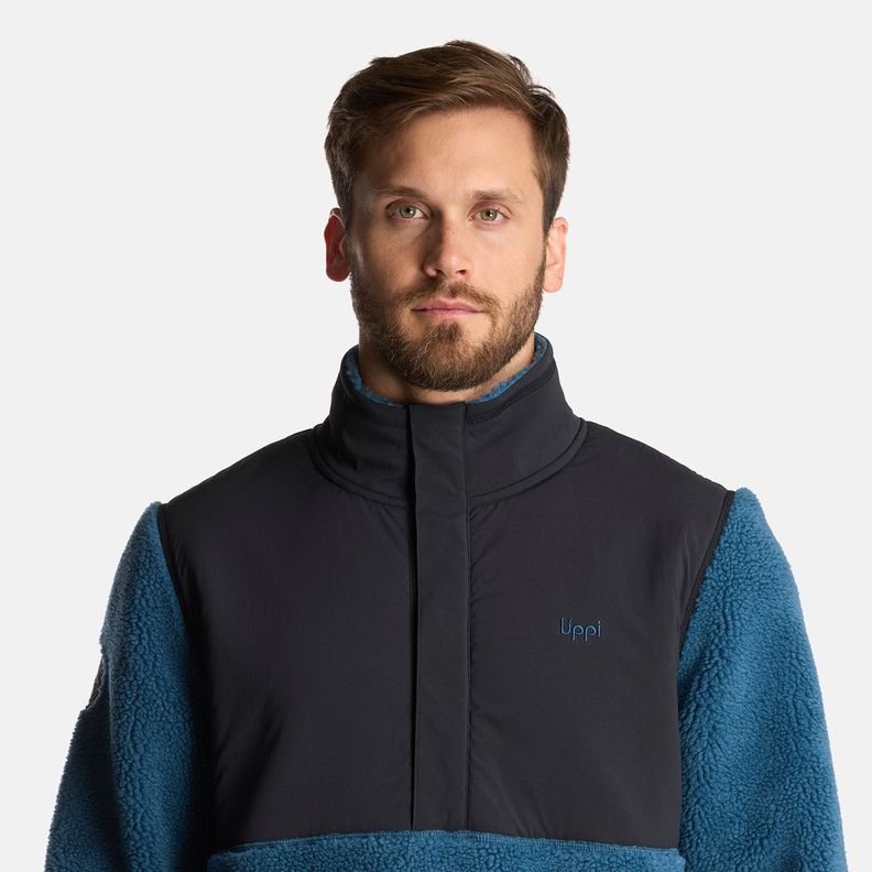 Chaqueta Hombre Glaciar Sherpa-Pro 1/4 Zip Jacket Petroleo Lippi-5