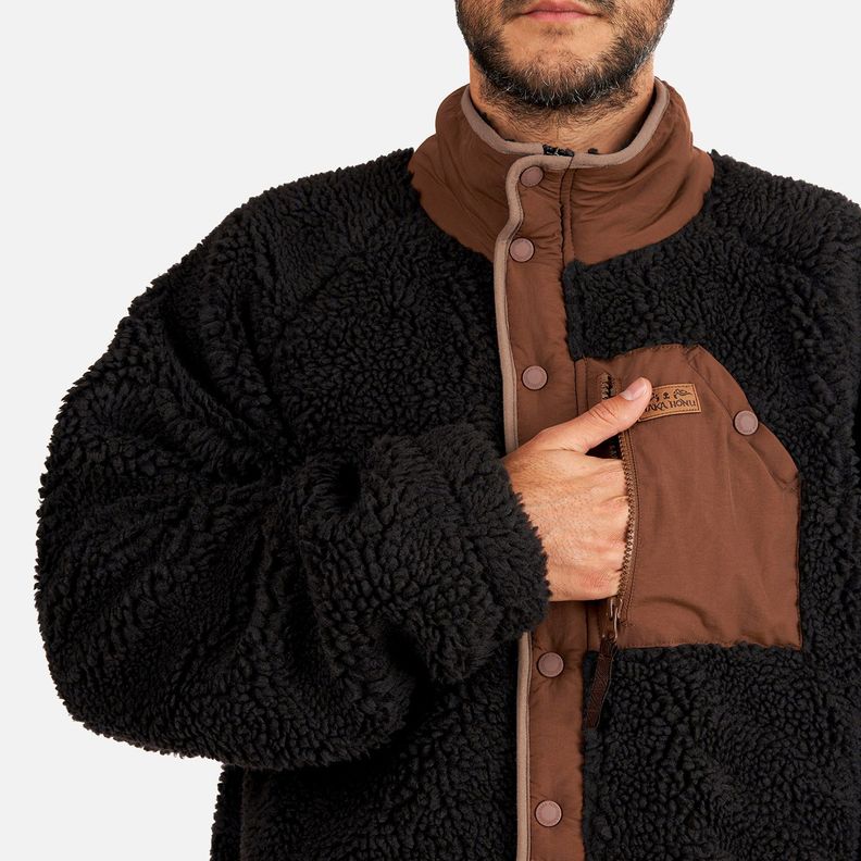 Chaqueta Hombre Zip-porrito Negro Haka Honu I22-5