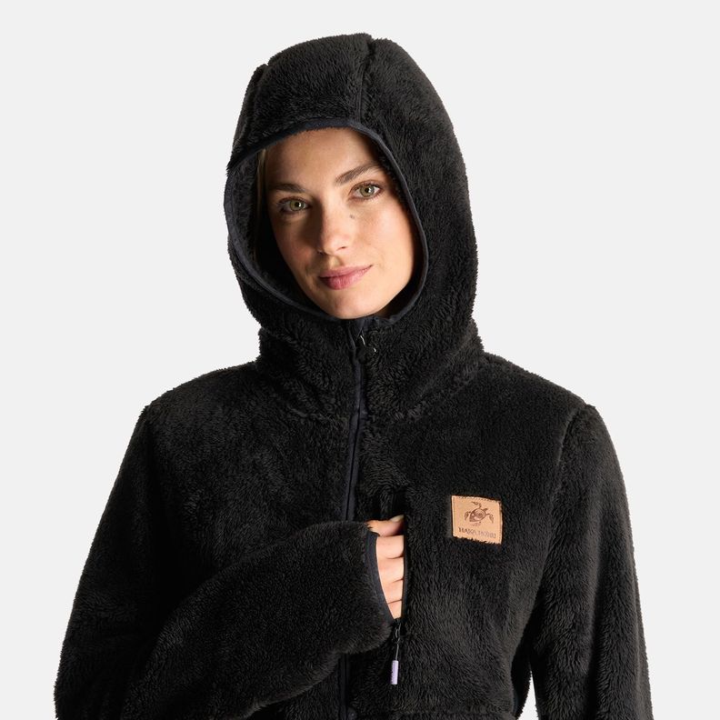 Poleron Mujer Calur-oso Negro Haka Honu-5