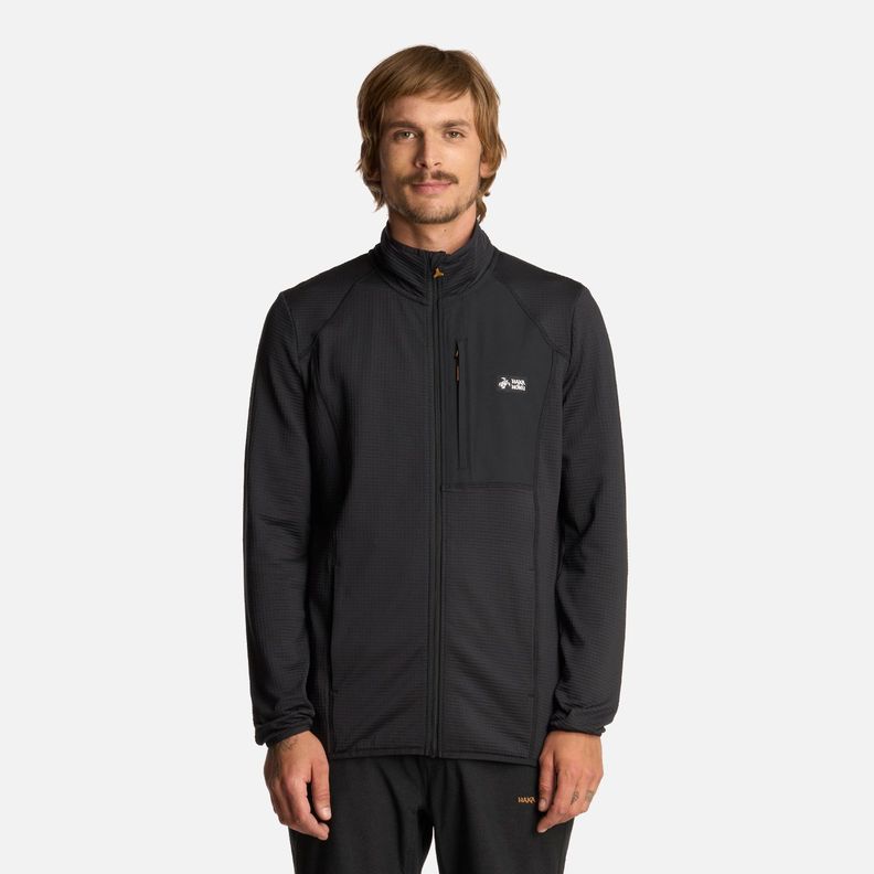 Polerón Hombre Taina Full Zip Negro Haka Honu I25-0