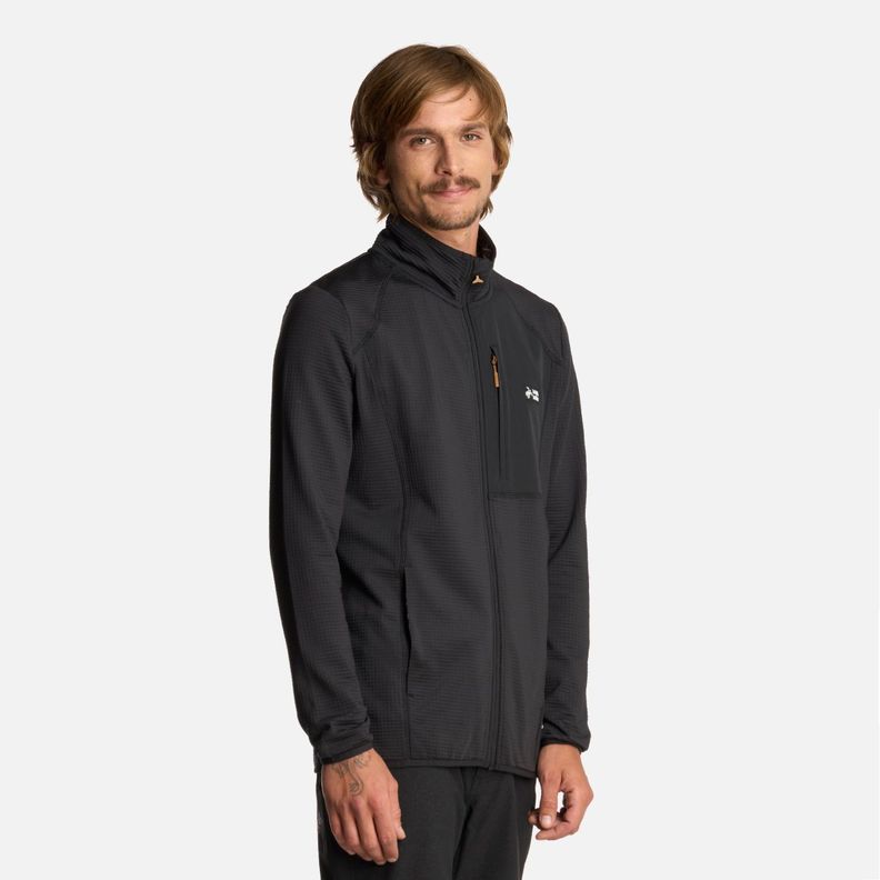 Polerón Hombre Taina Full Zip Negro Haka Honu I25-1