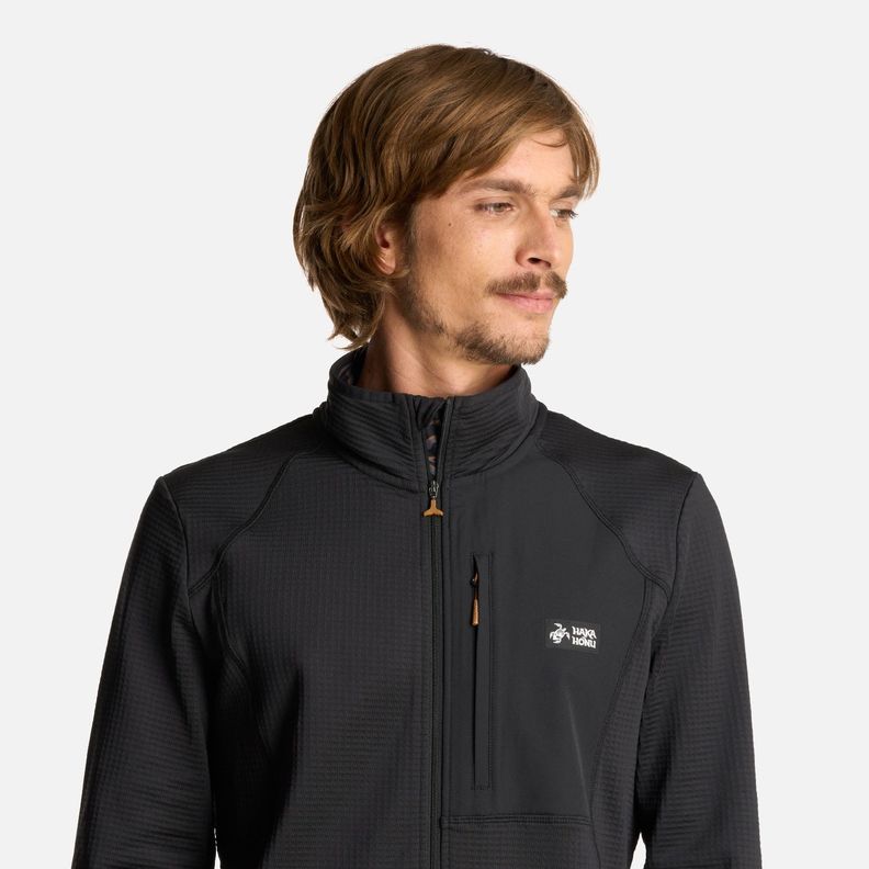 Polerón Hombre Taina Full Zip Negro Haka Honu I25-3