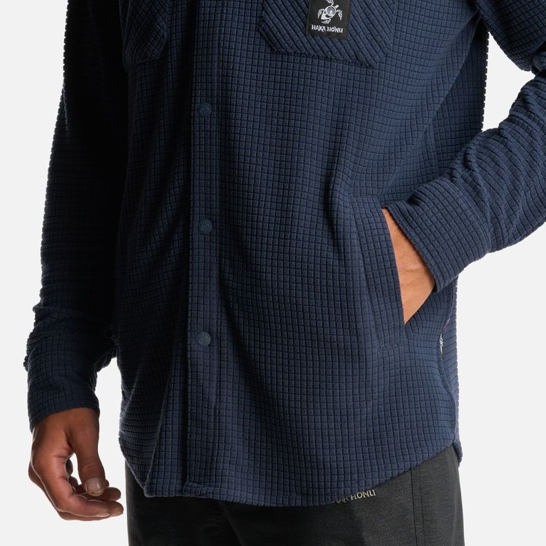 Camisa Hombre Cumbre Invernal Azul Marino Haka Honu-4