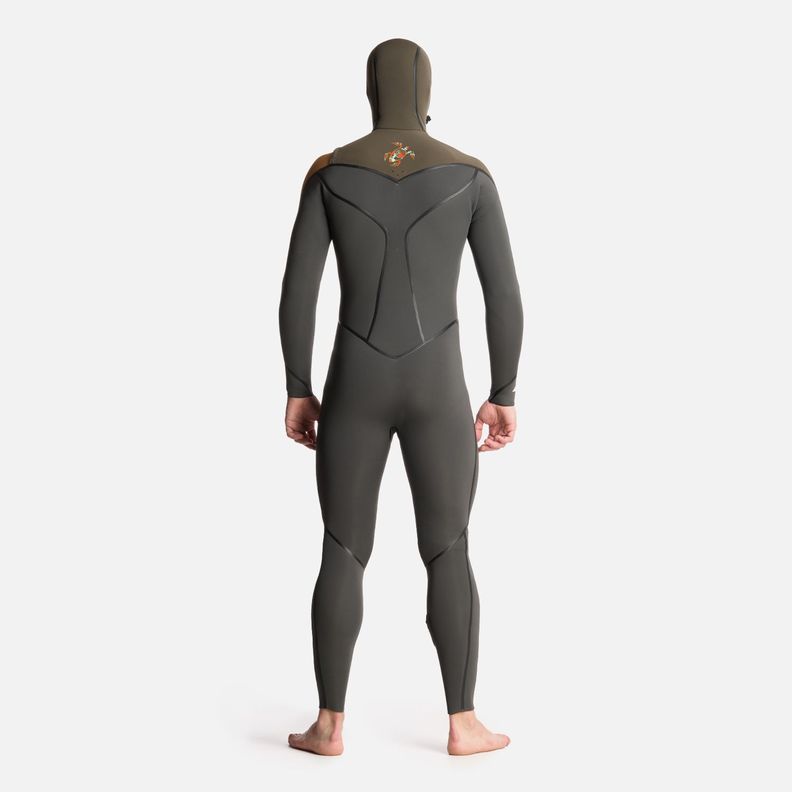 Traje de Surf Hombre Queule 4:3 Gris Grafito Haka Honu-2