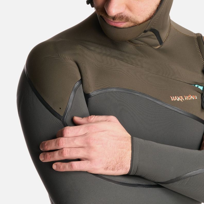 Traje de Surf Hombre Queule 4:3 Gris Grafito Haka Honu-4