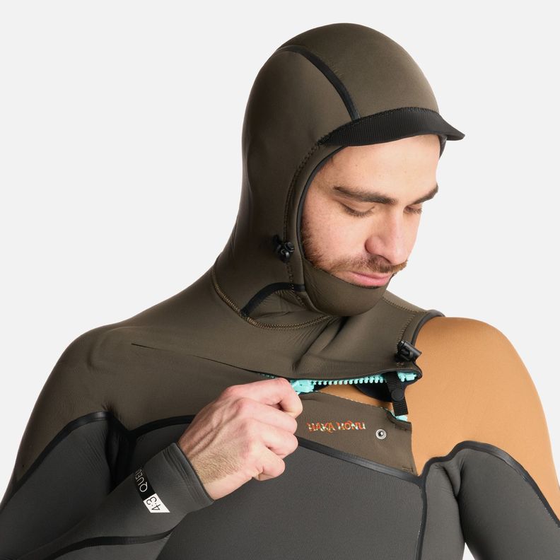 Traje de Surf Hombre Queule 4:3 Gris Grafito Haka Honu-5