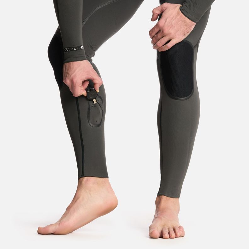 Traje de Surf Hombre Queule 4:3 Gris Grafito Haka Honu-6