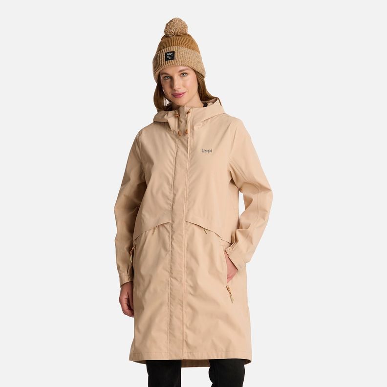 Chaqueta Mujer Mountains Live B-dry Long Caqui Lippi I25-0