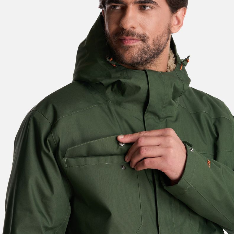 Chaqueta Hombre Yak Verde Militar Haka Honu-6