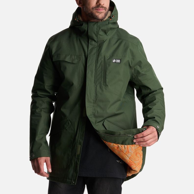 Chaqueta Hombre Yak Verde Militar Haka Honu-9